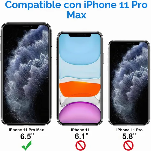 Vista 2 de JETech Funda para iPhone 11 Pro Max, antiamarilleo, color negro