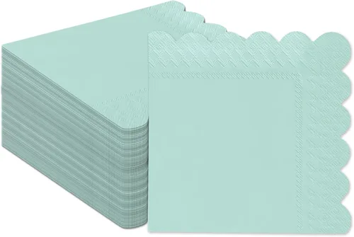 Vista 12 de qiqee 24 colores Morandi servilletas de cóctel 5x5 pulgadas, servilletas desechables para bebidas, boda, cena, fiesta de cumpleaños, diseño de ola