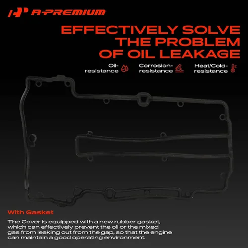 Vista 3 de A-Premium Cubierta de válvula de motor de aluminio mejorada con junta, pernos y tapa de llenado de aceite compatible con Chevrolet Cruze 2011-2016