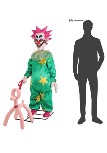 Vista 8 de Decoración Animada 5.8FT Spikey Killer Klowns from Outer Space - Tekky Multicolor