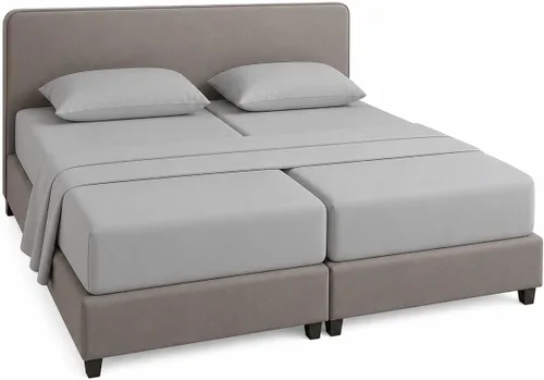 Vista 13 de KRISHNA Juego de sábanas divididas tamaño Queen de 5 piezas para camas ajustables, 100% algodón egipcio, ropa de cama de lujo de calidad de hotel