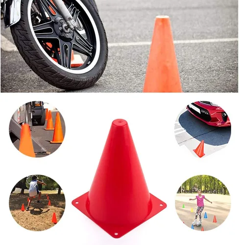 Vista 5 de 20 conos de agilidad de plástico de 7 pulgadas para niños, mini conos de construcción de seguridad de tráfico para fiestas, ejercicios, baloncesto