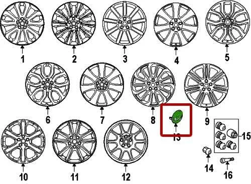 Vista 2 de LAND ROVER CENTER CAP RUEDA CUBIERTA DE BUJE DE RUEDA LR069900 DISCOVERY SPORT DEFENDER RANGE ROVER EVOQUE RANGE ROVER SPORT LR4 RANGE ROVER VELAR
