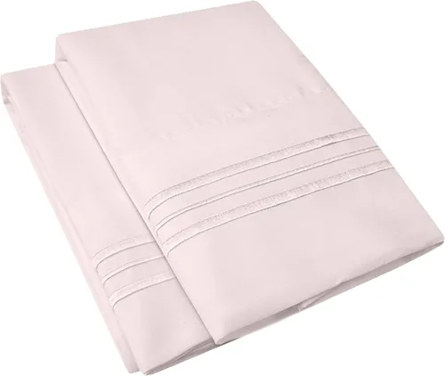 Vista 11 de 1500 Supreme Collection - Juego de 4 fundas de almohada para cama, bordadas de lujo, suaves y resistentes a las arrugas, transpirables, fundas