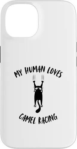 Vista 4 de My Human Loves Camel Racing - Cat Parent Hobby Lover Case for iPhone 16