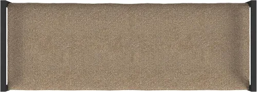 Vista 6 de HomePop Banco de metal moderno Banco para sala de estar y dormitorio Muebles decorativos para el hogar - Brown Boucle