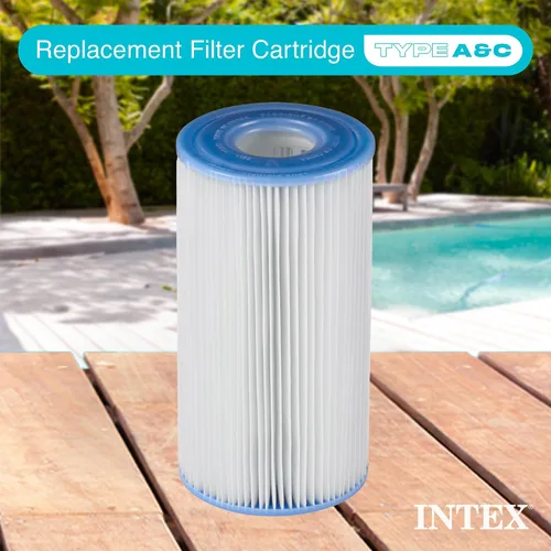 Vista 2 de Intex 29000E Bombas de filtro de cartucho de filtro de piscina tipo A - Fácil de limpiar - Papel Dacron - Filtración eficiente - Paquete individual