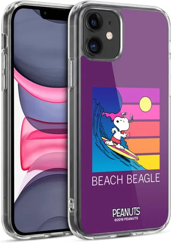 Vista 155 de Head Case Designs Funda de gel suave con licencia oficial de Peanuts Tropical Surf Snoopy Aloha Disco compatible con Apple iPhone 13 Mini Surf
