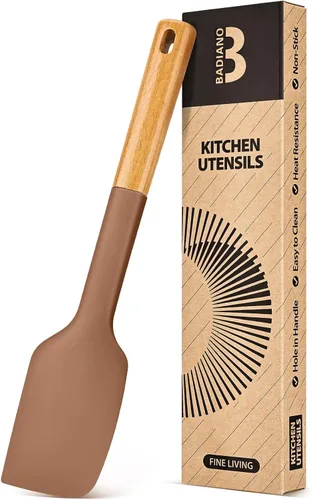 Vista 15 de Badiano Espátula resistente de silicona, raspador de goma para utensilios Negro
