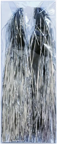 Vista 7 de YYCRAFT Icicles Tinsel 3000 Strand, Negro