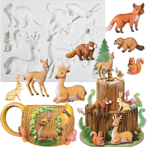Vista 7 de Arctic Animals - Molde de silicona para fondant (11 cavidades, 1-3 pulgadas)