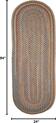 Vista 136 de Tapete reversible de lana, texturizado, grueso, trenzado. , Lana, Walnut