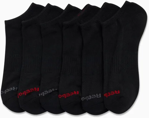 Vista 4 de Reebok Calcetines acolchados básicos de corte bajo transpirables para hombre (paquete de 6)