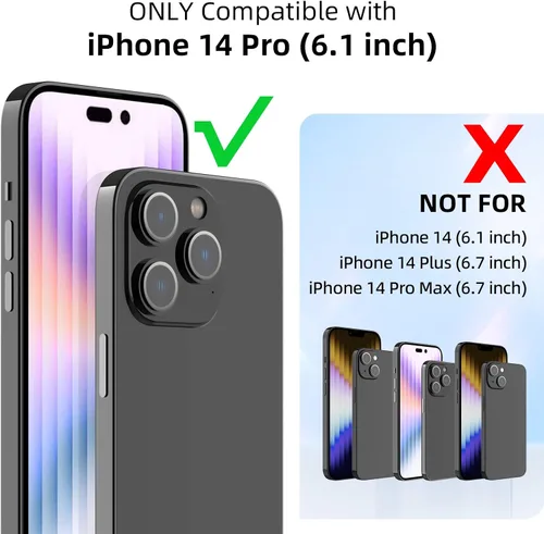 Vista 2 de Nillkin Funda para iPhone 14 Pro con soporte invisible [compatible con MagSafe] [Funda para cámara deslizante], protección contra caídas de grado