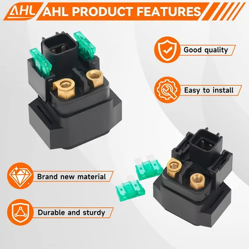 Vista 3 de AHL Relé solenoide de arranque para Suzuki DL650 DL650A V-Strom 2004-2009 / GSX600 F Katana 1998-2006 /GSX750 F Katana 1998-2005