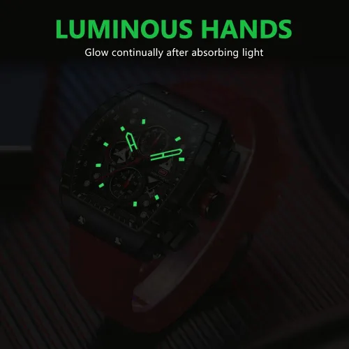 Vista 5 de Relojes para hombre de lujo con diseño de esqueleto para hombre impermeable correa de silicona ajustable estilo steampunk cronógrafo calendario