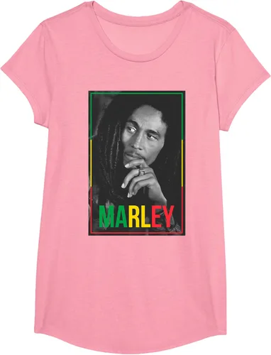 Vista 69 de Camiseta blanca oficial de Bob Marley Photo S Negro