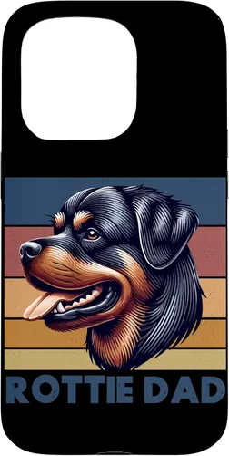 Vista 14 de Rottweiler Dad Rottie Father Dog Parent Father's Day Retro Case for iPhone 16
