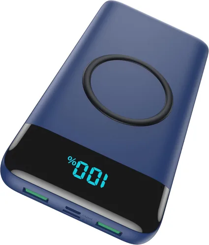 Vista 8 de Wireless Portable Charger 30,800mAh,15W Wireless Charging USB C Power Bank,25W PD QC 4.0 Fast Charging 4 Outputs Travel Essentials Battery Pack Negro