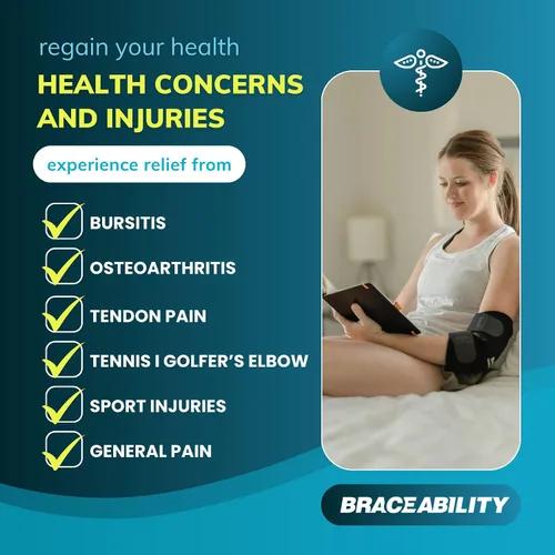 Vista 7 de BraceAbility Codera de bursitis Manga de compresión para brazo con cojín acolchado de apoyo suave para dolor de articulaciones Olecranon