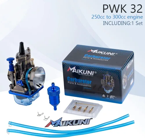 Vista 8 de Carburador PWK de 30 mm de rendimiento de mejora de carreras con chorros de carburador universal para motores de 125 cc a 250 cc 2T 4T para Dirt Azul