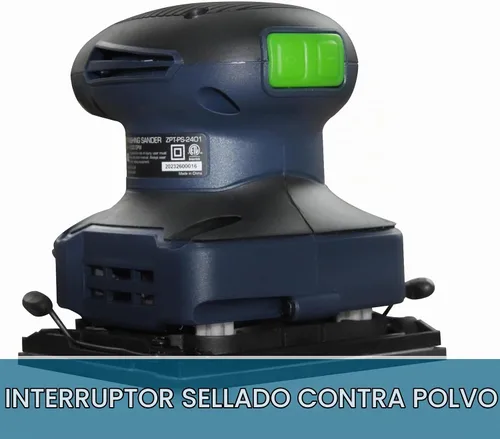 Vista 8 de Zeite - Lijadora de 1/4 de hoja de 2.4 amperios con 12 piezas de papel de lija, lijadora eléctrica de palma para carpintería, cable de 10 pies