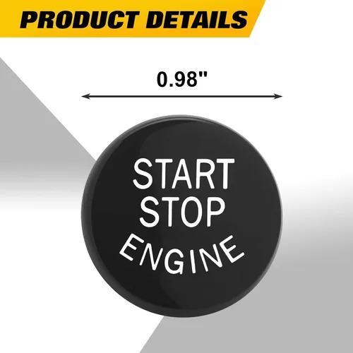 Vista 4 de x xotic tech Cubierta de Repuesto del Botón de Encendido del Interruptor de Motor de Arranque y Parada Deportivo Negro Compatible con BMW 2 3 4 5 6