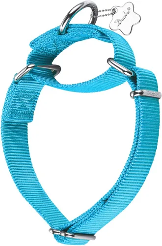 Vista 12 de Martingale collares para perros, ajustable, durable, color sólido, de nylon, Collar para perro grande, mediano y pequeño, por Dazzber, Rosado