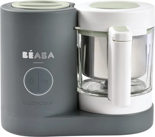 Vista 2 de BEABA Babycook Neo - Fabricante de alimentos para bebés Vidrio no tóxico y acero inoxidable Confiado por mamás famosas Procesador de alimentos