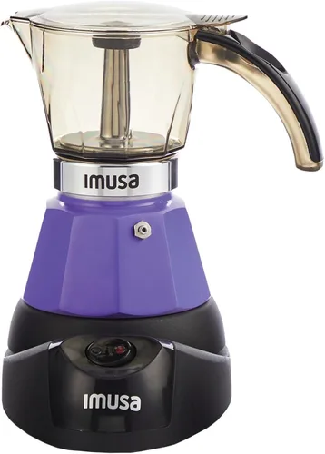 Vista 10 de IMUSA Cafetera eléctrica de almendras de 3 o 2 tazas, cafetera moka compacta con función de mantener el calor, base desmontable, cafetera de leche