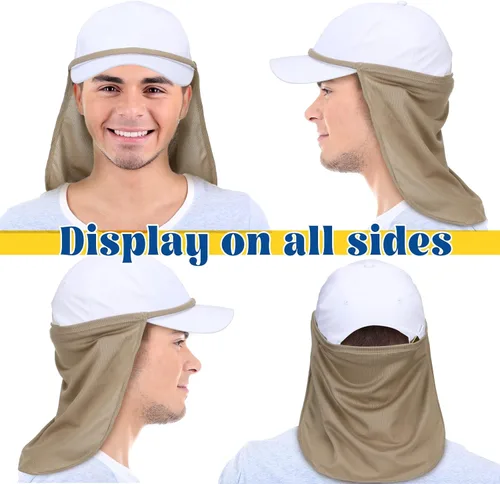 Vista 4 de 24 piezas de protección solar para el cuello, cortinas para el cuello, protector de cuello para la cara del sol, cubierta para el cuello
