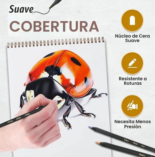 Vista 4 de Lápices de colores Black Widow para adultos, perfectos para libros de colorear