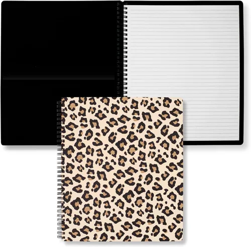 Vista 14 de Steel Mill & Co - Lindo cuaderno de espiral grande con rayas universitarias, 11 x 9.5 pulgadas con tapa dura duradera y 160 páginas forradas, puntos