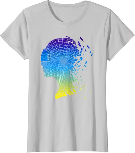 Vista 23 de Camiseta con diseño de auriculares de realidad virtual de VR Fans, Negro, S