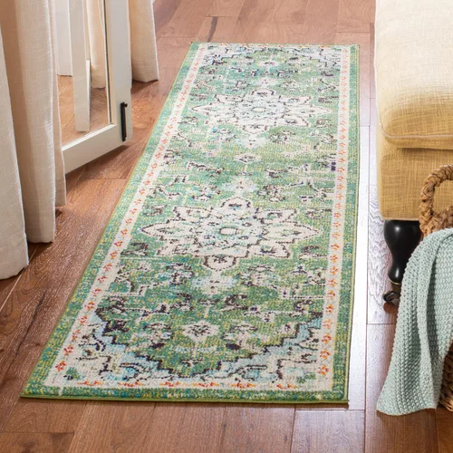 Vista 35 de Safavieh MAD473E - Tapete con diseño de medallón desgastado, bohemio elegante, colección Madison, no suelta pelos, fácil de cuidar, alto tránsito