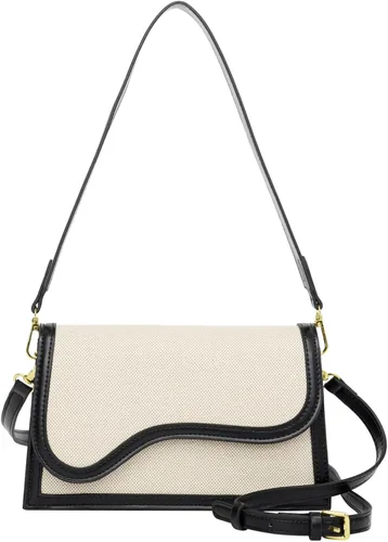 Vista 24 de Travistar Bolsos cruzados para mujer de moda - Pequeño bolso cruzado de hombro con 2 correas, bolso de mano de cuero, bolso de noche de embrague
