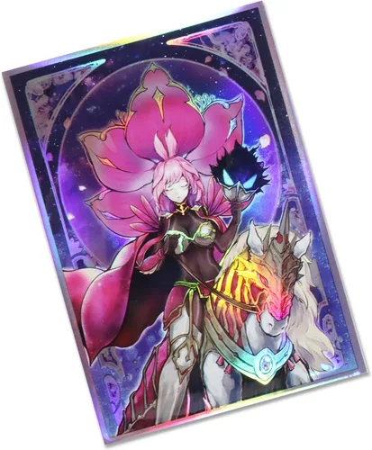 Vista 2 de Fundas holográficas de 50 quilates (Baronne de Fleur) para tarjetas coleccionables con carga superior, protectores de cubierta para YGO/Arte