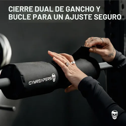 Vista 5 de Gymreapers Almohadilla para sentadillas con barra – Almohadilla protectora de puente para empuje de cadera, sentadillas, estocadas – soporte