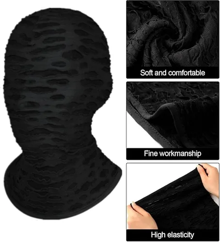 Vista 4 de Máscara de cara completa de Halloween con hueco, transpirable, divertida máscara de cosplay, fiesta de máscaras, disfraces, accesorios