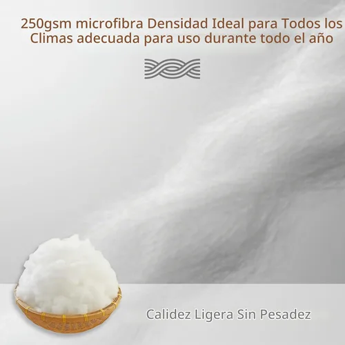 Vista 6 de ACCURATEX Relleno de edredón ligero Queen, carcasa de algodón, relleno
