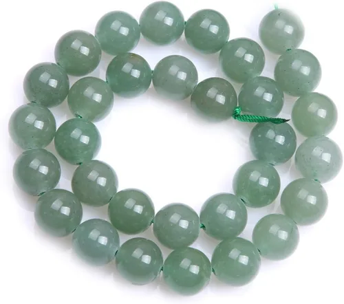 Vista 28 de JOE Foreman - Cuentas de jade de aventurina verde para hacer joyas, semipreciosas, 0.079 in, redondas, 15.0 in