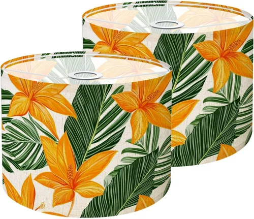 Vista 13 de Drum Lamp Shade seamless hand drawn vibrant yellow watercolor sunflowers Lampshade for Floor Lamps Table Lamps Pendant Light 11"x8.9" Large Lamp