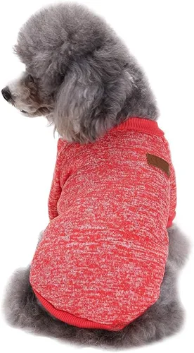 Vista 3 de Jecikelon Ropa para Perros Suéter para Perros Ropa Suave para Cachorros Ropa de Invierno Suéteres para Cachorros Atuendo Cálido para Perros Pequeños