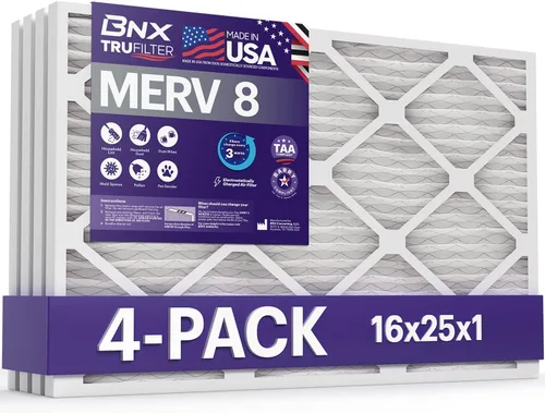 Vista 16 de BNX TruFilter - Filtro de aire MERV 8 de 10 x 10 x 1 pulgadas (paquete de 6) – Fabricado en Estados Unidos – Defensa contra polvo y mascotas