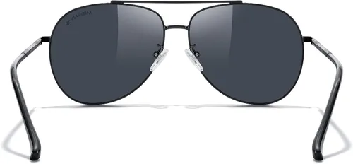 Vista 4 de MERRY'S Lentes de sol de aviador para mujeres y hombres, lentes de espejo polarizadas con funda, lentes de sol polarizadas para conducción, 2.362 in