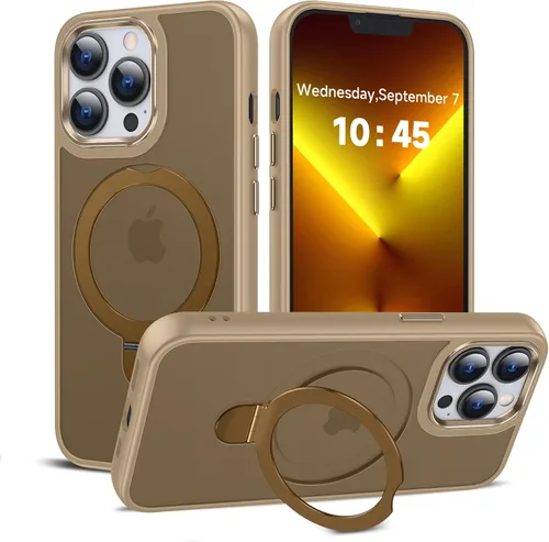 Vista 32 de LeYi Funda para iPhone 11 para MagSafe con soporte magnético, color negro