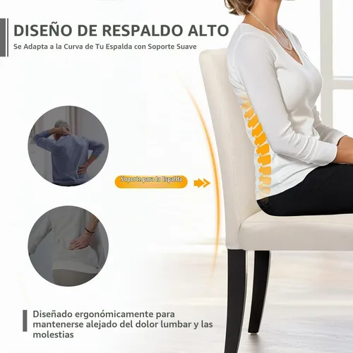 Vista 7 de Sillas de comedor de estilo urbano, de piel y con patas de madera maciza, 76.2 cm, 4