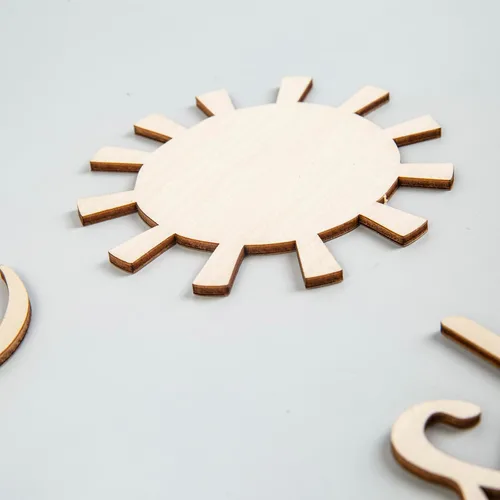 Vista 3 de Wood You are My Sunshine - Calcomanías de pared boho para habitación de niños - Arte de madera para guardería, niños, decoración de dormitorio