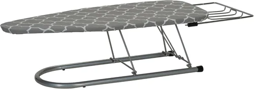 Vista 11 de Household Essentials Tabla de planchar de mesa con soporte para plancha y colgador de puerta Estación de planchado plegable compacta