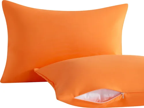 Vista 37 de NTBAY Paquete de 2 almohadas con fundas de almohada de algodón egipcio, relleno alternativo de algodón suave de 13 x 18 pulgadas, almohadas sobre